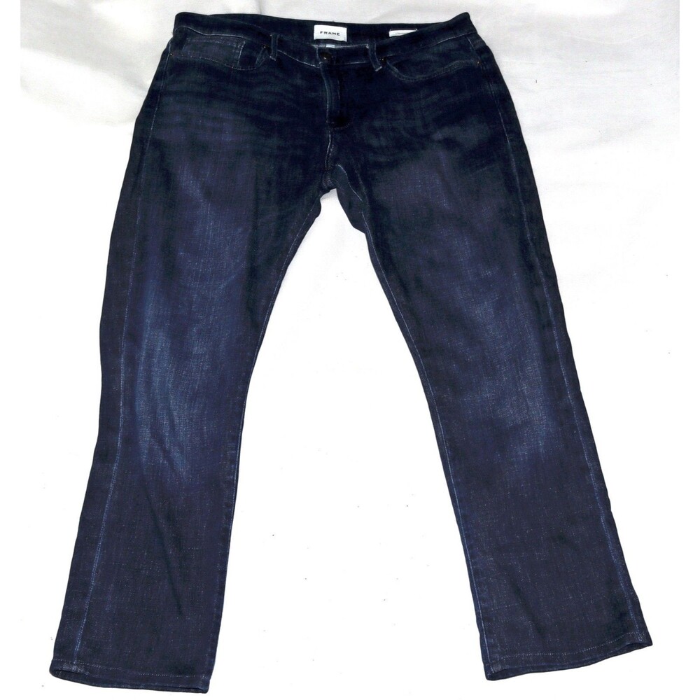 FRAME L'Homme Slim Balboa Bay Tonal Men's Stretch Denim Zip Fly LMH0467 Jeans 36